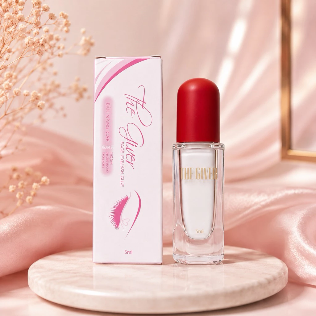 กาวติดขนตาปลอม The Giver สีขาวแห้งใส ติดทน กันน้ำ 5ml