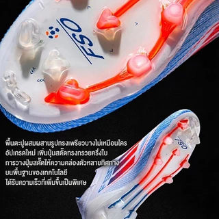 รองเท้าฟุตบอล แข็งแรงทนทาน หน้าผ้าไร้รอยต่อ พื้นFG กันลื่น เหมาะฝึกซ้อมแข่งขันเข้าเรียน สินค้าพร้อมส่ง COD