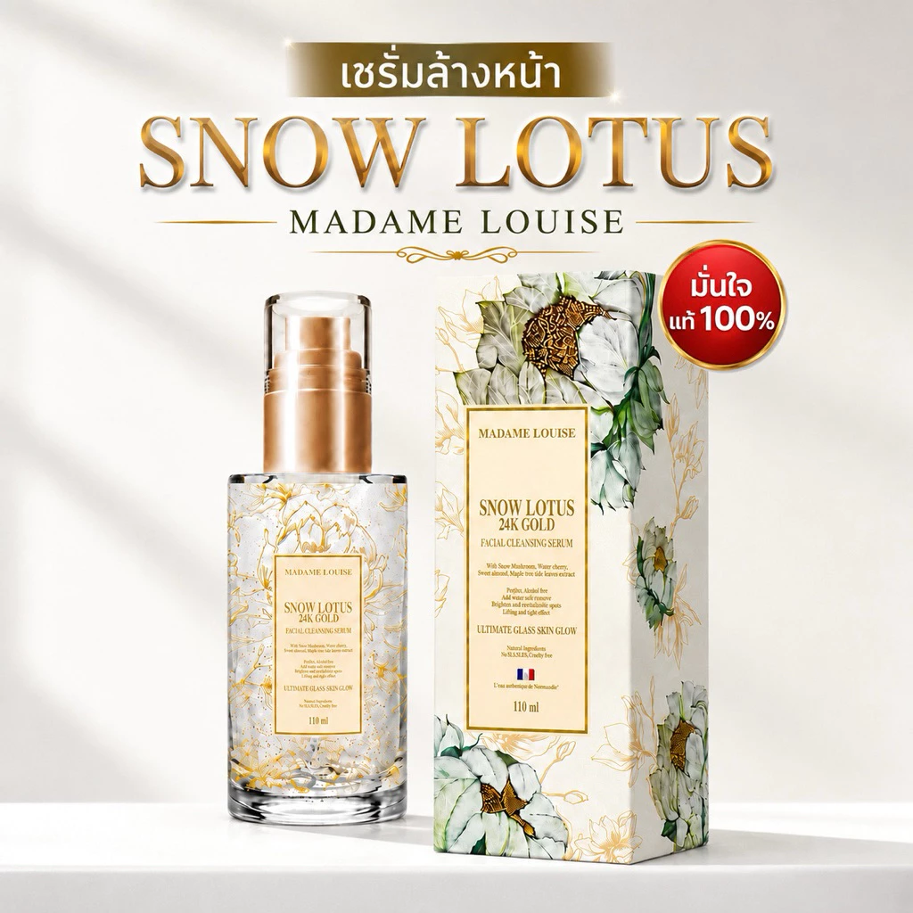 MADAME LOUISE - Snow Lotus 24K Gold (110 ml.) เซรั่มล้างหน้า มาดามหลุยส์