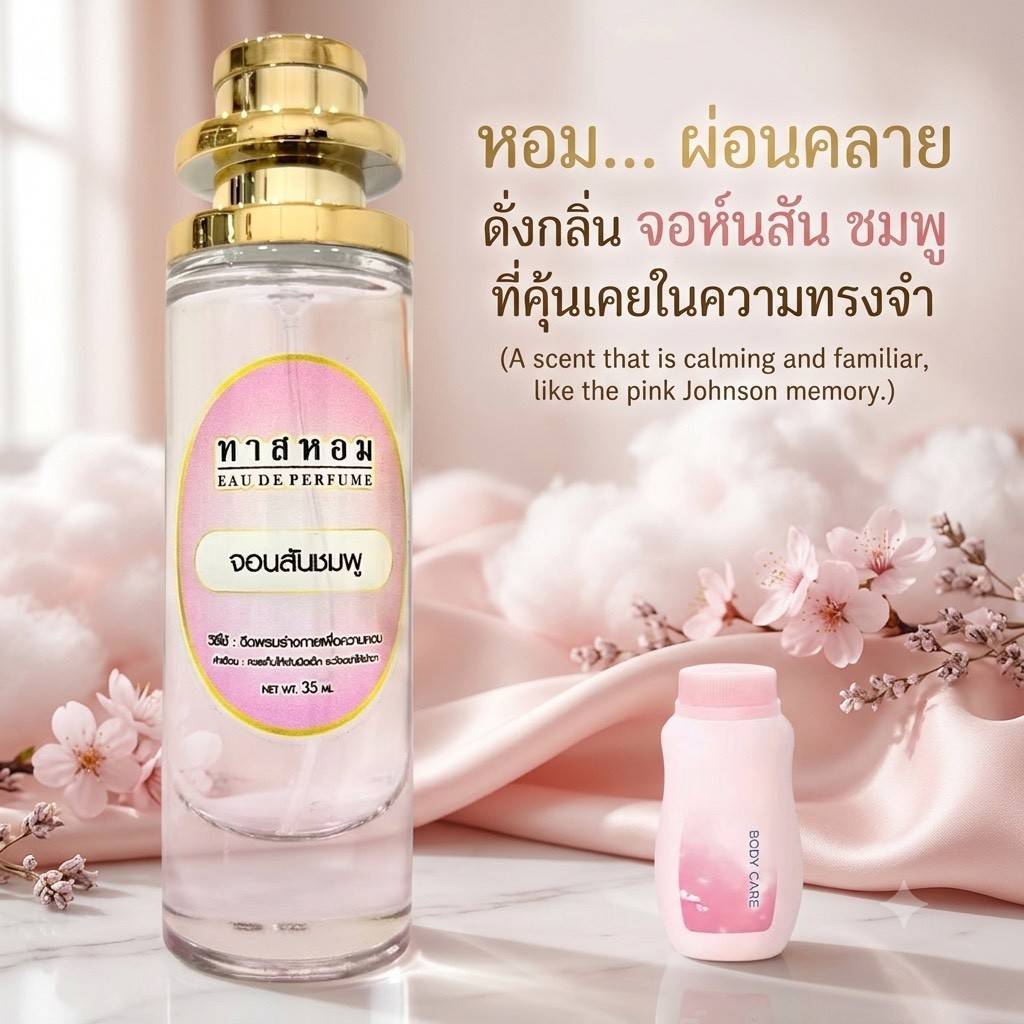 กลิ่นแป้ง จอห์นสัน ชมพู หอมติดทน %