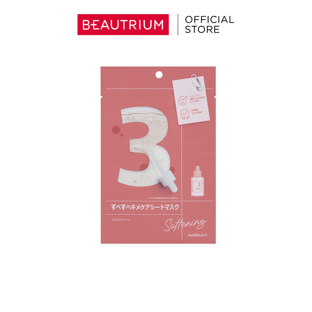 (สินค้าของแถม) NUMBUZIN No.3 Tingle-Pore SofteningSheet Mask 27ml 1ea