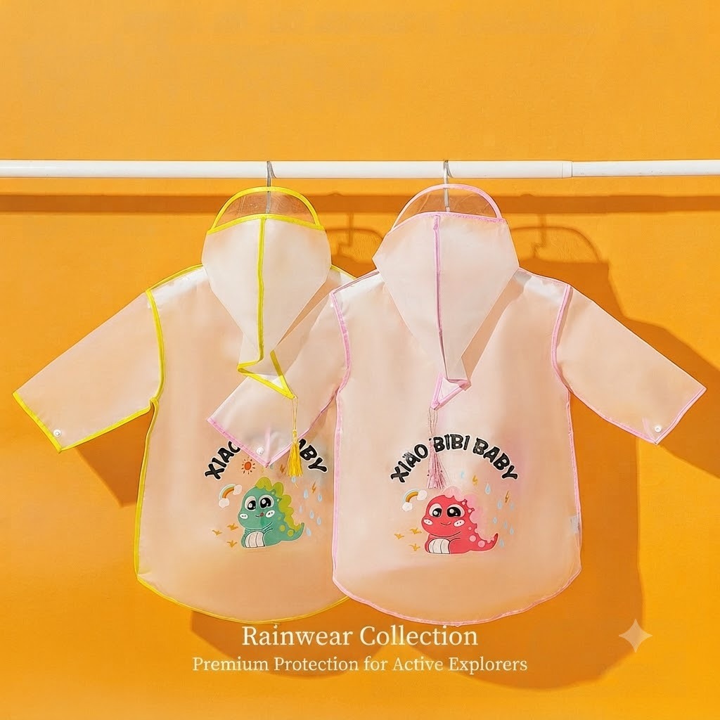 เสื้อกันฝนไดโนเสาร์หลากสี สำหรับเด็ก พร้อมส่งจากไทย รหัส1616