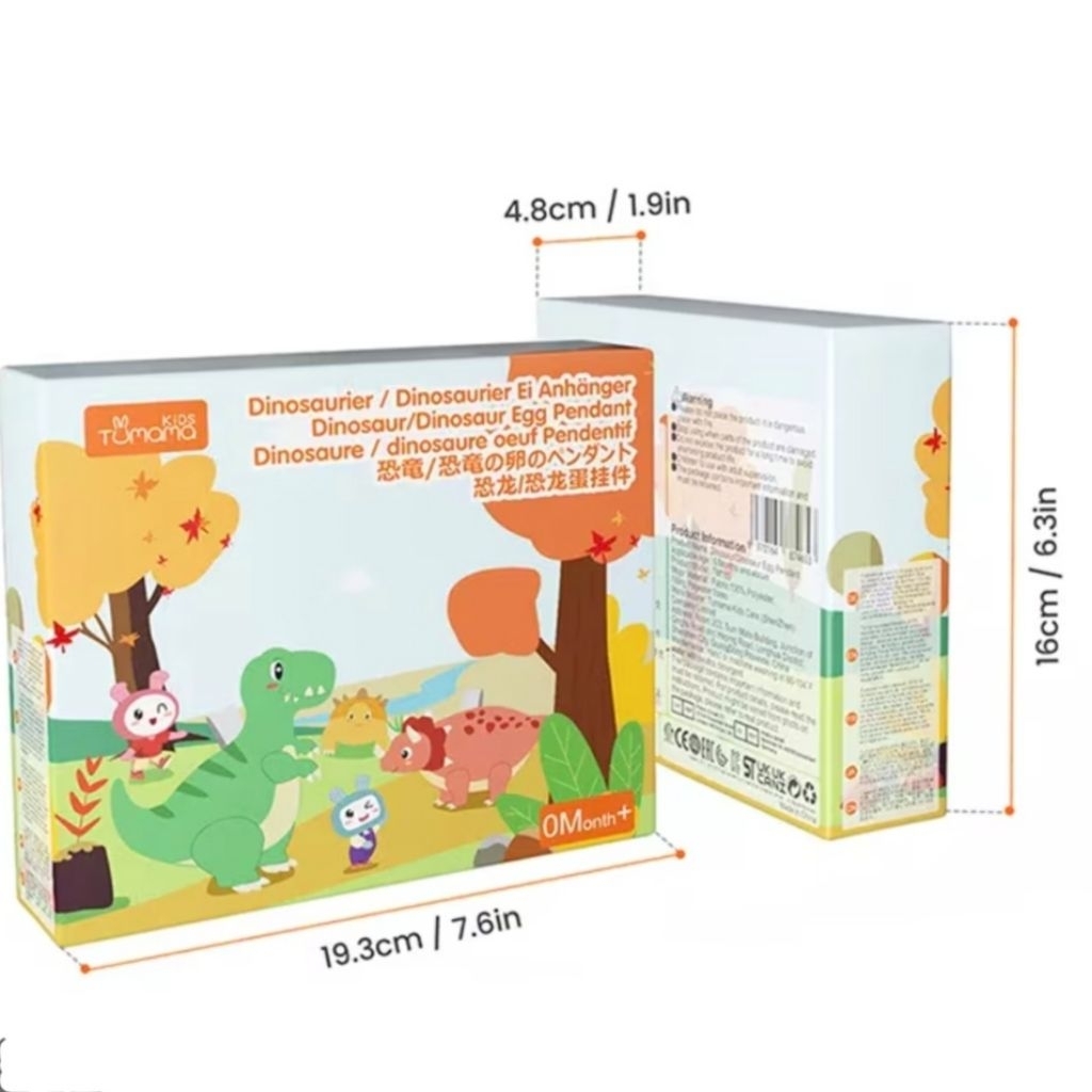 ตุ๊กตาไดโนเสาร์ Tumama Kids 3PCS Baby Stroller Plush Hanging Toy