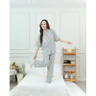 อก44“ ชุดนอนโนบราMYDREAM Freesize เนียนเย็นลื่น - Premium Italian Silk Fabric