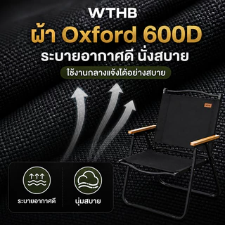 เก้าอี้แค้มปิ้ง 1FREE1 เก้าอี้ปิกนิกแบบพกพา ขาเก้าอี้เหล็กคาร์บอน รับน้ำหนัก 300kg นั่งนานไม่เหนื่อย
