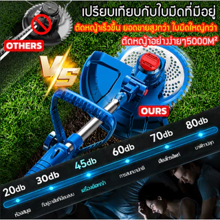 2026New เครื่องตัดหญ้า เครื่องตัดหญ้าไฟฟ้า 80000mAh*2 ยต่อการใช้สำหรับกำจัดวัชพืชตัดไม้ทวงคืนพื้นที่รกร้าง เบาพกพาง่าย