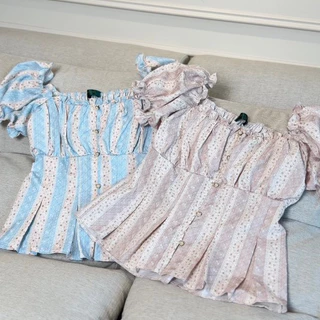 Maharani - Élégance Charm เสื้อคอเหลี่ยมแขนตุ๊กตา - อก 38-46 - #159