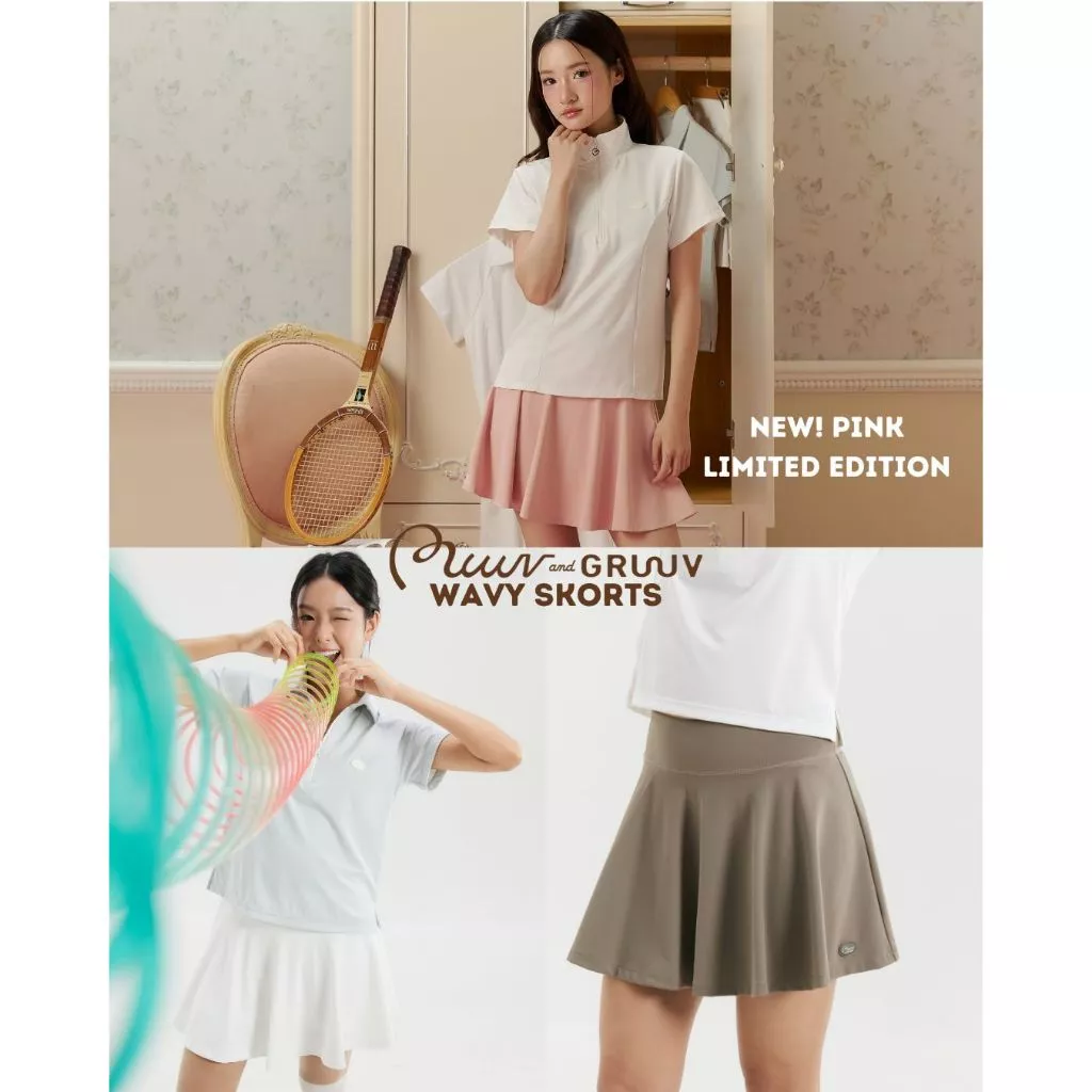 Muuv & Gruuv Wavy Skorts กระโปรงทรงคลื่น พร้อมซับใน พรางสะโพก
