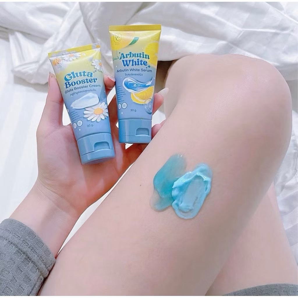เซ็ตบำรุงผิวกาย(ได้ครบเซ็ต2ชิ้น) NC RICH Arbutin White & Gluta Booster ขนาดพกพา
