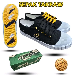 LEOSTAR Sepak รองเท้าตะกร้อ พื้นยางพาราแท้ ใส่นุ่ม ยึดเกาะดี ไม่กัดเท้า เหมาะสำหรับนักกีฬาและเล่นออกกำลังกาย