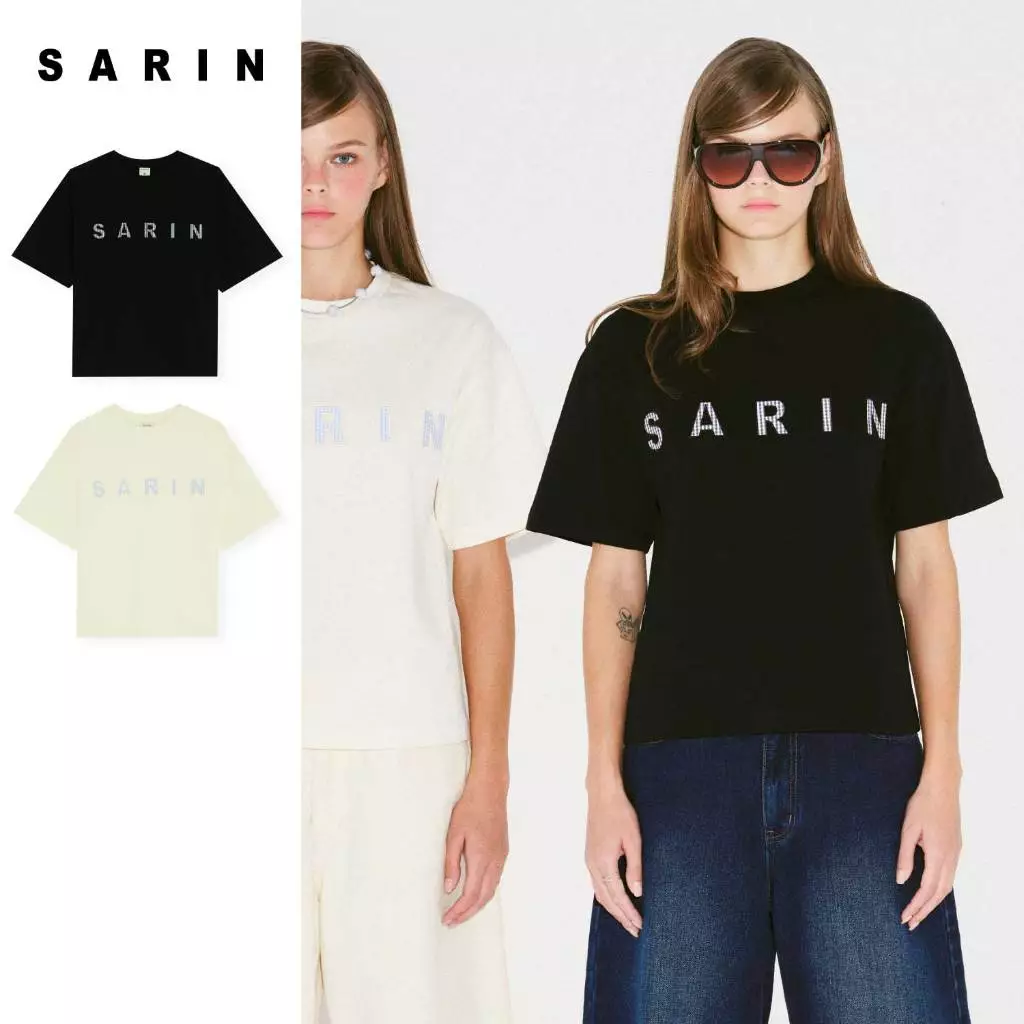 (พร้อมส่ง) Sarin logo t-shirt เสื้อยืด รุ่นใหม่