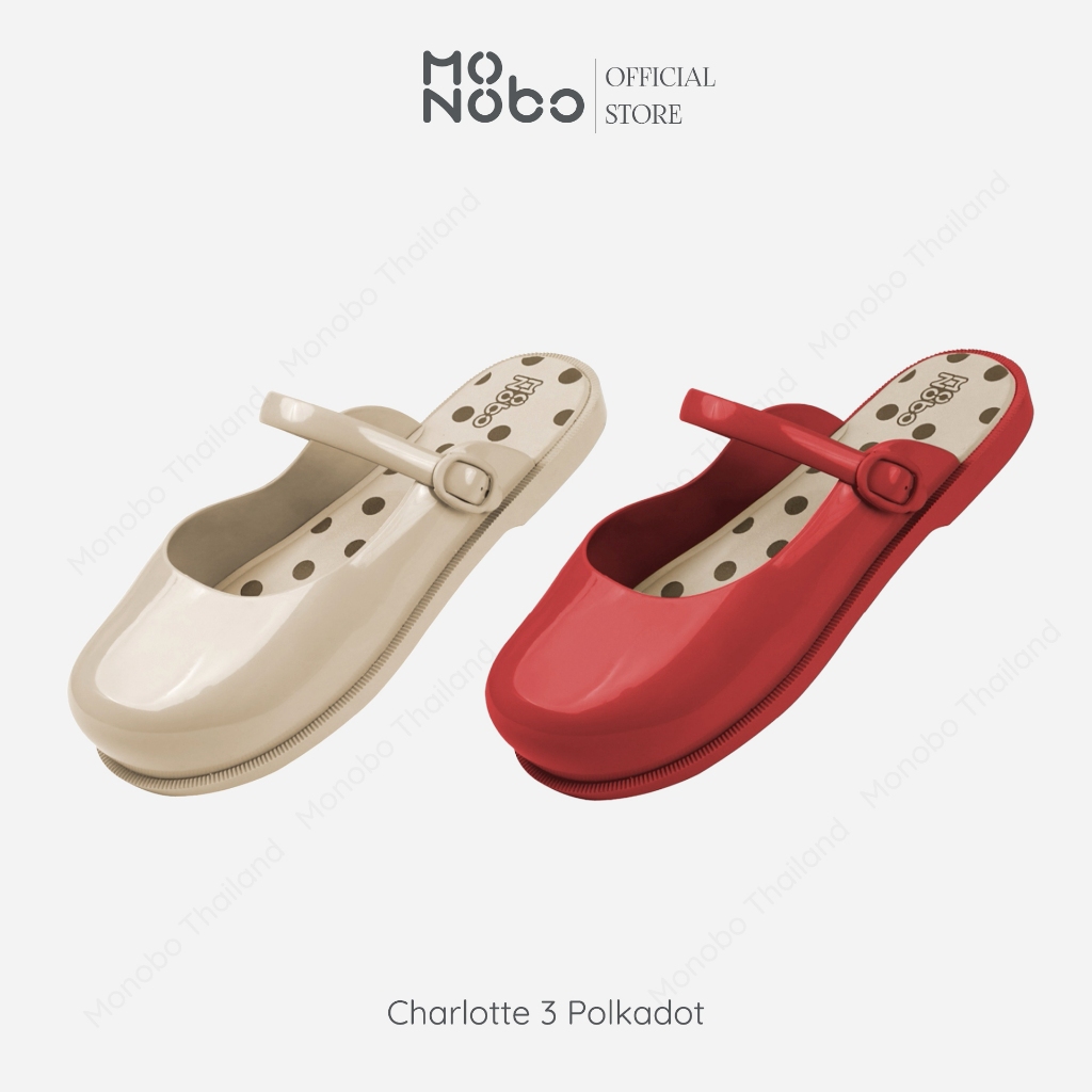 MONOBO รุ่น Charlotte 3 Polkadot รองเท้ารัดข้อ ของแท้ 100%