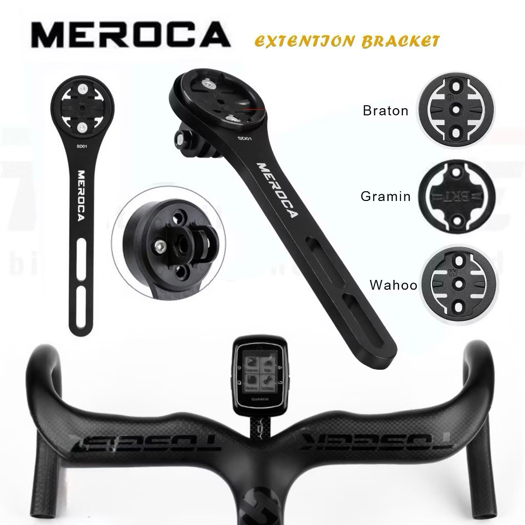 ขาจับไมล์ MEROCAสำหรับแฮนด์ Integrated หลายฟังชั่น เมาส์ยึดไมล์ ขาไมล์จักรยาน ใส่ได้หลายรุ่น Garmin,