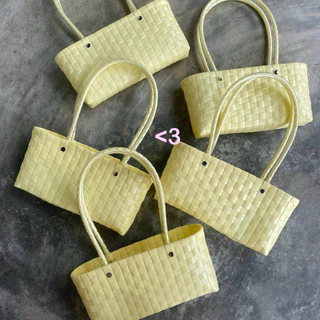 Saan bag กระเป๋าสานพลาสติก มี6สี
