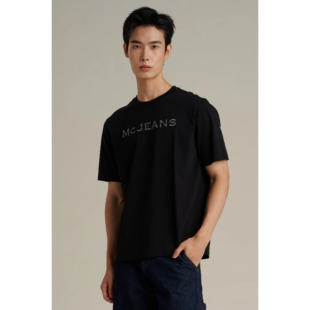 Mc JEANS (แม็คยีนส์) เสื้อยืดผู้ชาย เสื้อยืดแขนสั้น ทรงเรกูลาร์ Regular Fit T-Shirt มีให้เลือก 4 สี MTSZD73