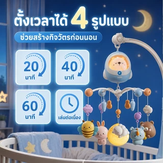 LionKids โมบายเด็ก ชาร์จใหม่ได้ โมบายเด็กอ่อน โมบายกล่อมนอน โมบายติดเตียง พร้อมไฟกล่อมนอน