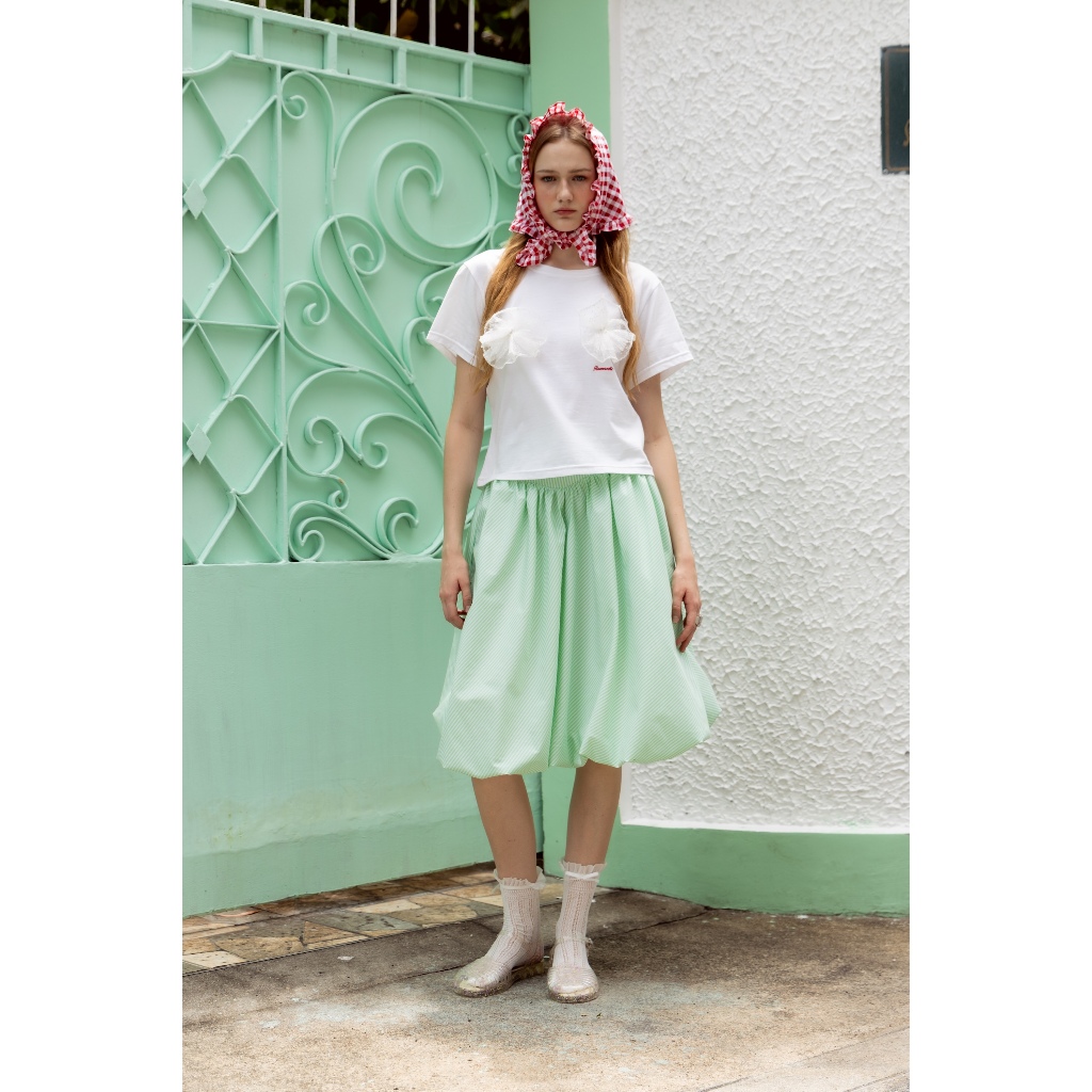 Cloud Skirt - กระโปรงบอนลูน  *Pre-oder สี Green,Blue Stripe 7 day