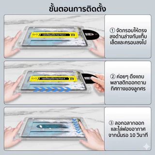 Twith ทวิธ ฟิล์มกระจกกันรอย [พร้อมชุดติดตั้ง] มีประกัน สำหรับ iPad Gen10/11/Air/Pro/11/13/Mini/6/7