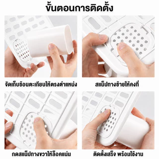 ROMOSS ชั้นคว่ำจาน ชั้นวางจาน วางจานพลาสติก กันฝุ่นละออง กันแมลง พลาสติก