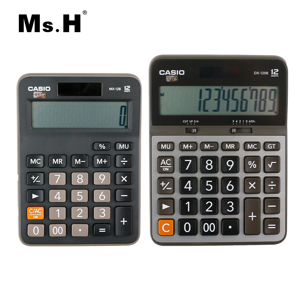 เครื่องคิดเลข รุ่น GX-120B DX-120B 12 หลัก ขนาดใหญ่ Dual Power Ms.H