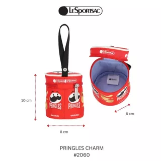 Lesportsac Pringles Charm bag กระเป๋าห้อยใบเล็ก กระเป๋าชาม์ กระเป๋าห้อยพวงกุญแจ Style 2060 LESPORTSAC X PRINGLES