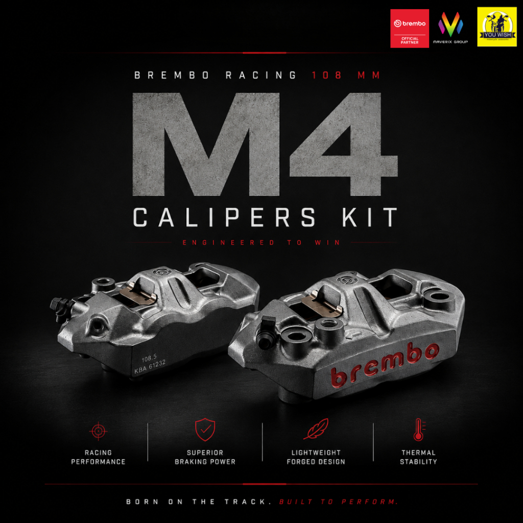 BREMBO RACING 108 MM M4 CALIPERS KIT