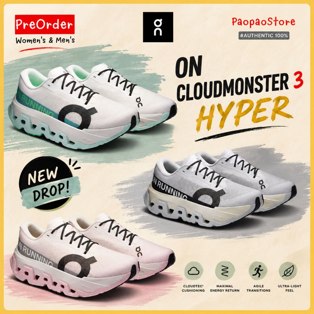 🇯🇵 [Preorder Japan] On Cloudmonster 3 Hyper รองเท้าวิ่ง Performance ของแท้ 100%