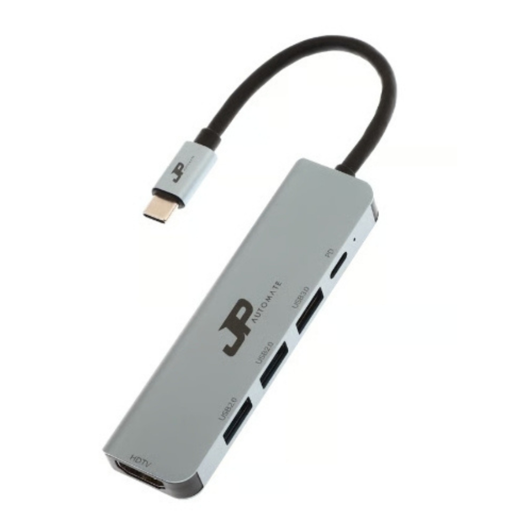 JP AUTOMATE Converter 5in1 Type-C+HDMI 4K 30hz+USB3.0+USB2.0x2+PD87W (JP51CH4K)