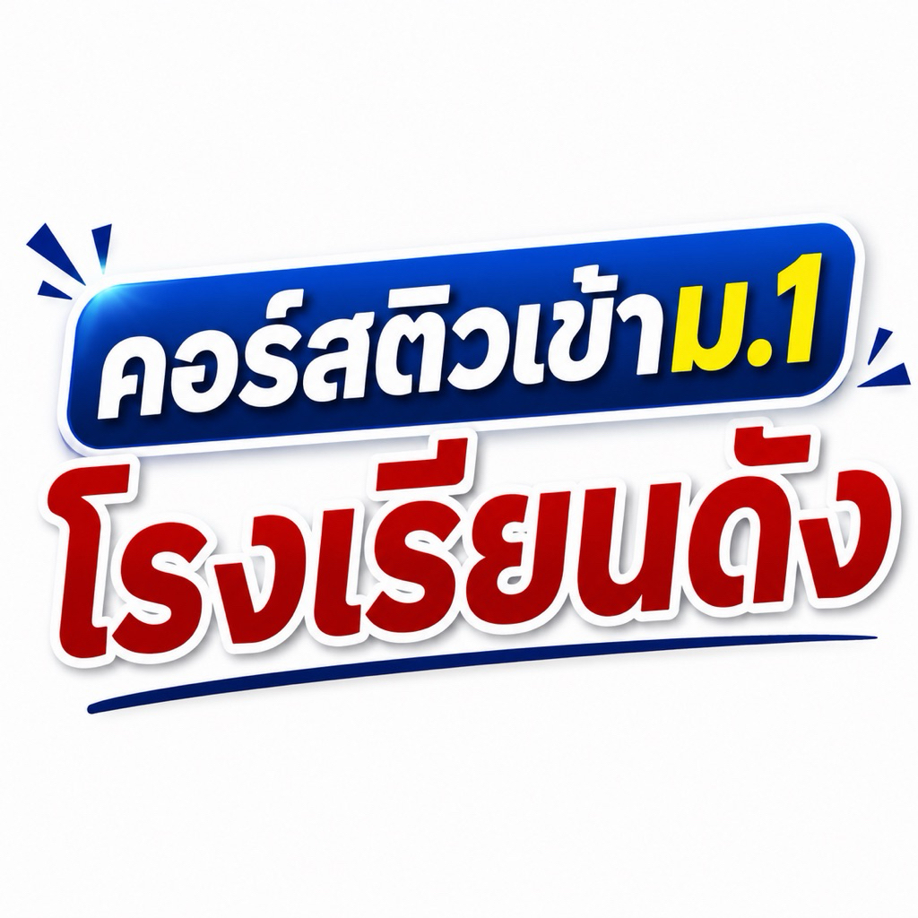 คอร์สออนไลน์ วิดิโอ ติวเข้าม.1 โรงเรียนดัง