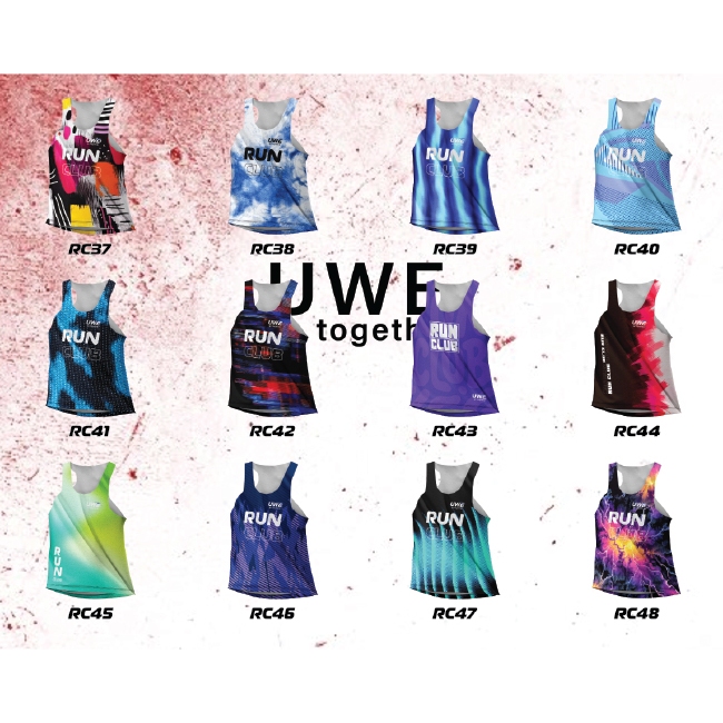 เสื้อกล้ามวิ่งRUN CLUB ดีไซน์ใหม่ 2026 จากUWE เนื้อผ้าไมโครสี่เหลี่ยม ระบายอากาศ แห้งไว Size 2XS-3XLสำหรับผู้ชาย/ผู้หญิง