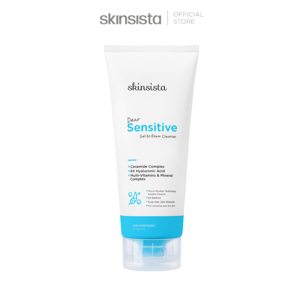 [ของแถมงดจำหน่าย] Skinsista Dear Sensitive Gel-to-Foam Cleanser เจลโฟมหน้านุ่ม 140 ml.