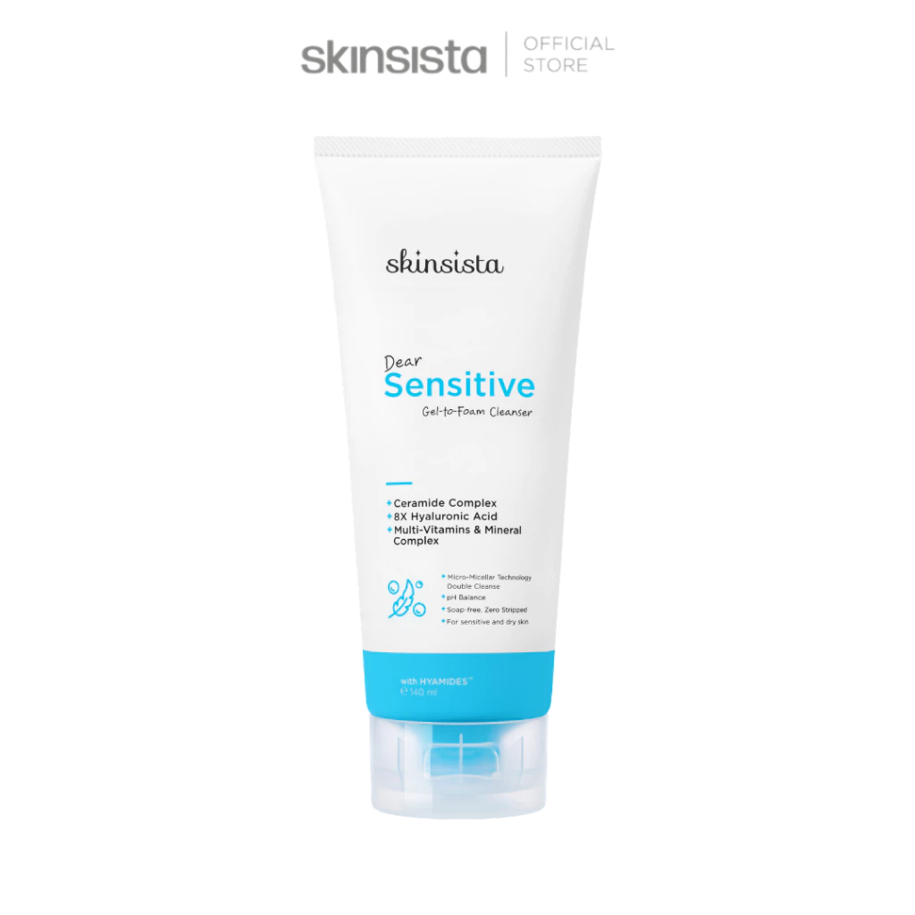 [ของแถมงดจำหน่าย] Skinsista Dear Sensitive Gel-to-Foam Cleanser เจลโฟมหน้านุ่ม 140 ml.