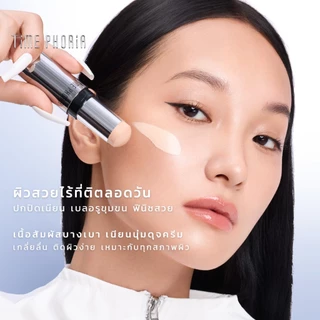 TimePhoria Set: All Day Perfection Skin Tint Stick+Ultra Stay-Shine Transfer Proof Lip Vinyl ลิปสติก ลิปทินต์ รองพื้น