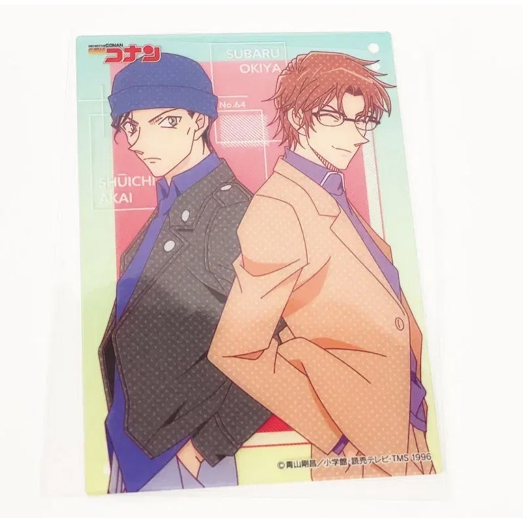 การ์ด ยอดนักสืบจิ๋ว โคนัน Detective Conan Plastic Trading Card ญี่ปุ่น Suichi Akai & Subaru Okiya