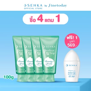[เซ็ต 4 ชิ้น] SENKA เซนกะ เพอร์เฟ็ค วิป แอคเน่ แคร์ 100 กรัม