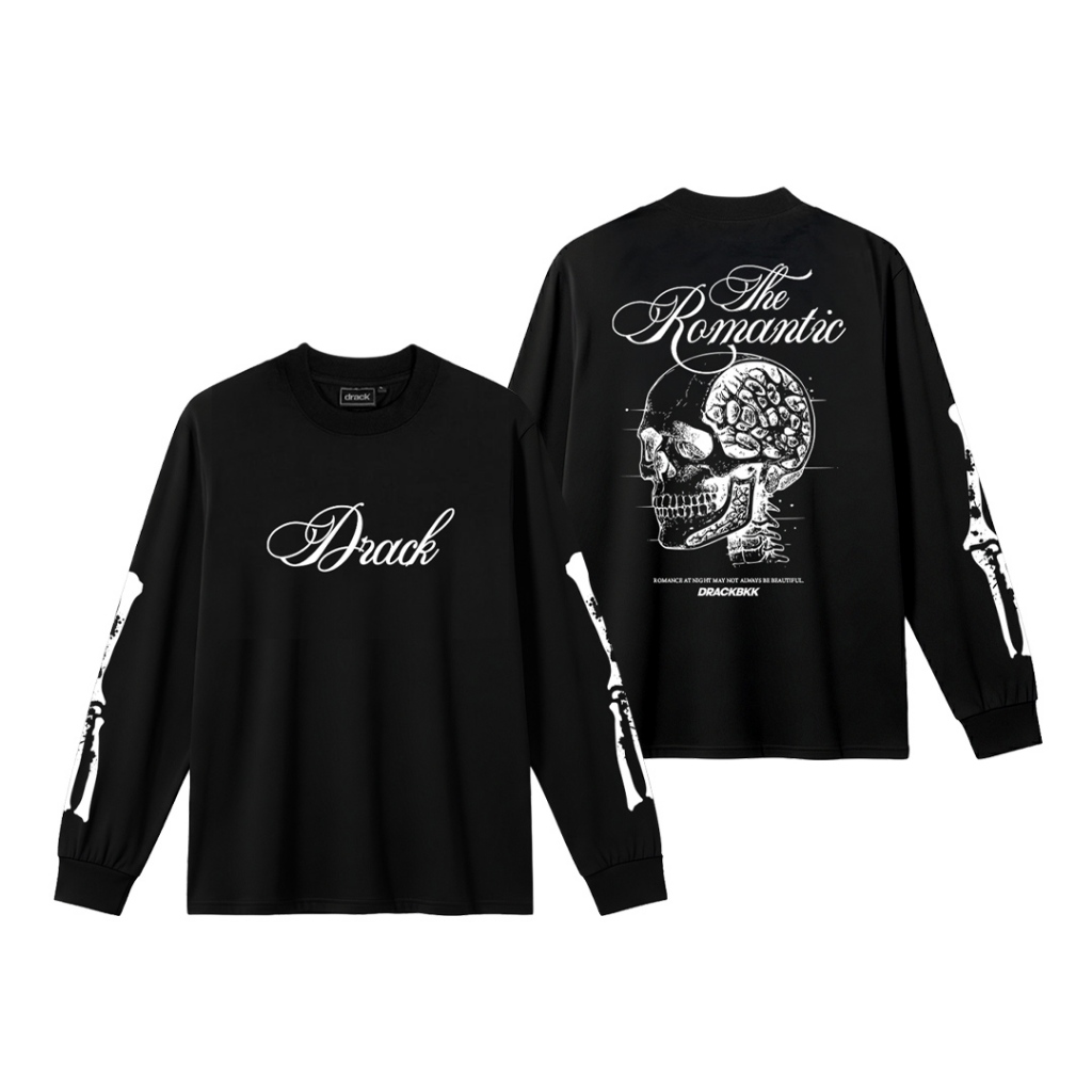 DRACK - ROMANTIC สีดำ เสื้อยืดคอกลม