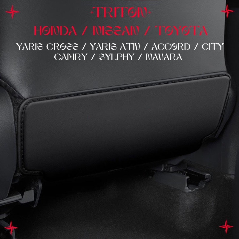 TOYOTA HONDA NISSAN แผ่นกันเตะเบาะหลัง เบาะหลังแผ่นป้องกันเบาะนั่ง Yaris Cross Ativ City Accord อุปก
