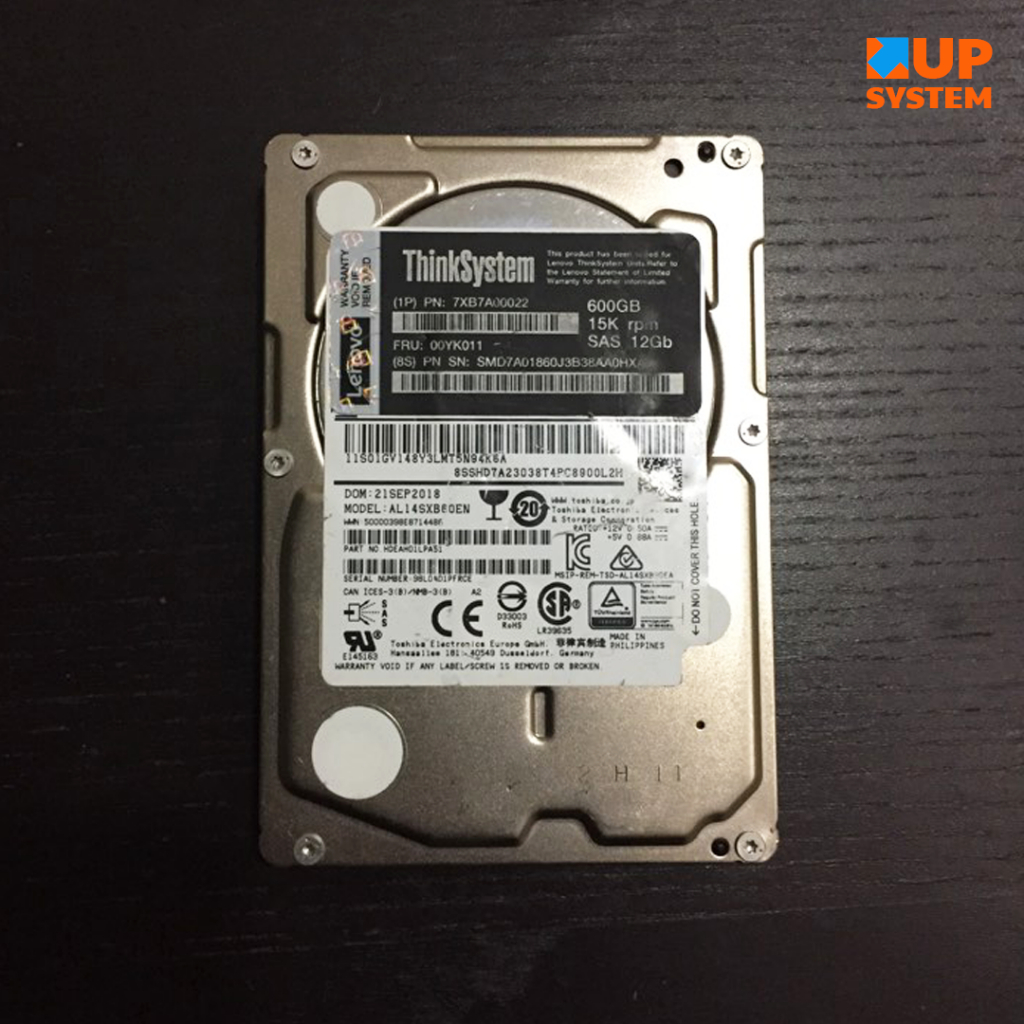ฮาร์ดดิสก์ Harddisk Lenovo ThinkSystem / 600GB /15k /SAS 12Gbps / Size 2.5″ / 7XB7A00022 (ใช้งานได้ป