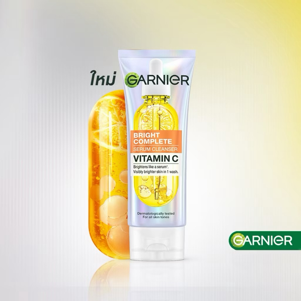 Garnier Bright Complete Serum Cleanser 100ml / Garnier Bright Complete Vitamin C Low Ph Wash 100g