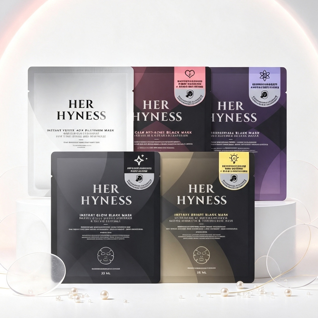 HER HYNESS INSTANT BRIGHT BLACK MASK 25ml มาส์กดำผิวไบร์ท ลดหมองคล้ำ ใน 40 นาที (เลือกสูตรได้)