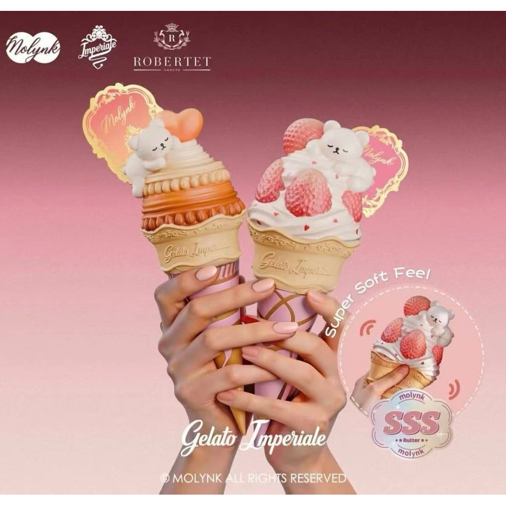 ❤️ใช้โค๊ดลด❤️ พร้อมส่ง 🇹🇭 Squishy สกุ๊ชชี่ Gelato ไอศกรีม Molynk 1 ชิ้น