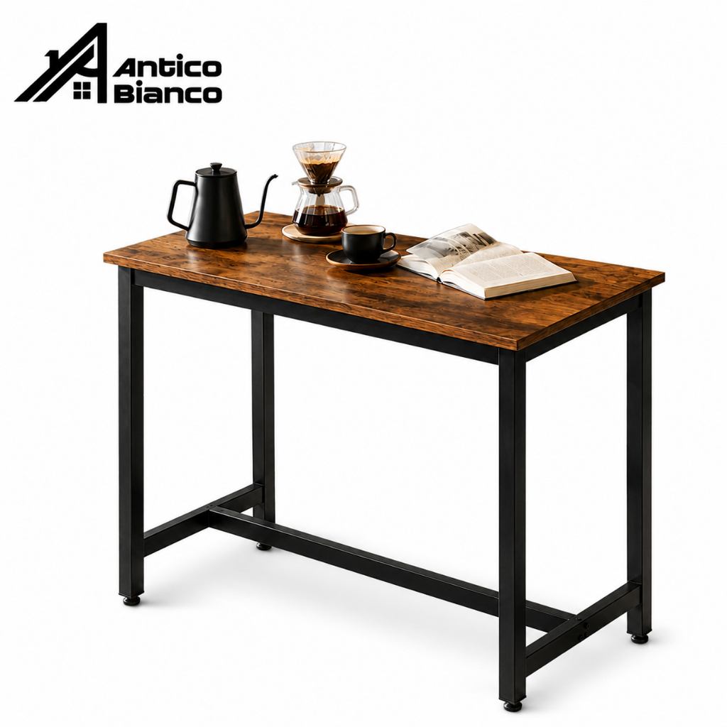 Antico โต๊ะบาร์ โต๊ะกินข้าว 100/120/140cm บาร์คาเฟ่ สำหรับบาร์ตกแต่งร้าน โครงเหล็กหนาคุณภาพดี พร้อมส่งทันที
