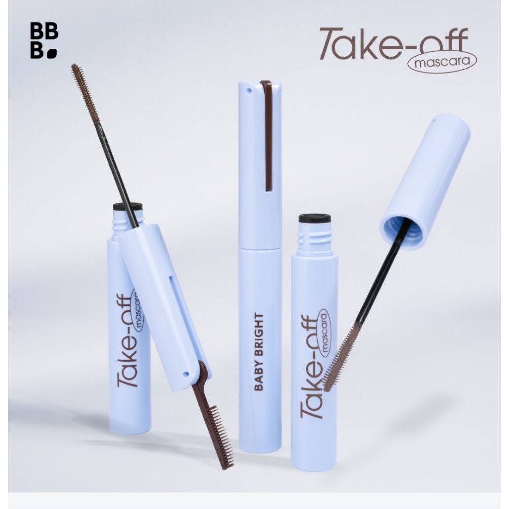 Baby Bright【มาสคาร่า เทคออฟ】2in1 ตา+คิ้ว เรียงเส้นสวย Baby Bright Take-off Mascara 4g