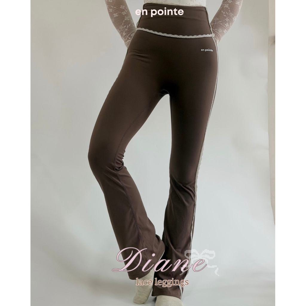 Diane Lace trim Flare Leggings by enpointe