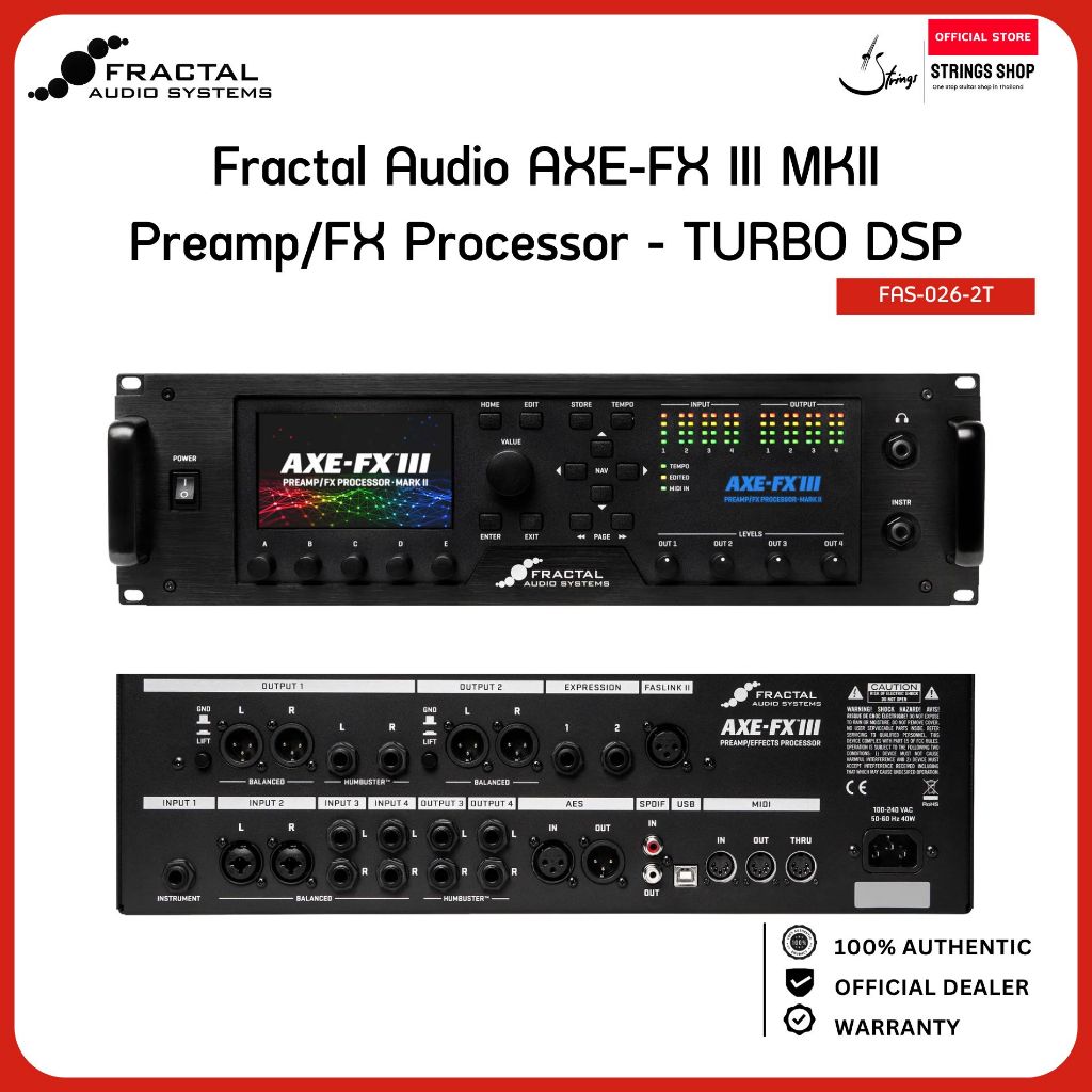 Fractal Audio AXE-FX III MKII Preamp/FX Processor TURBO DSP แอมป์โมเดลเลอร์ มัลติเอฟเฟกต์ และปรีแอมป