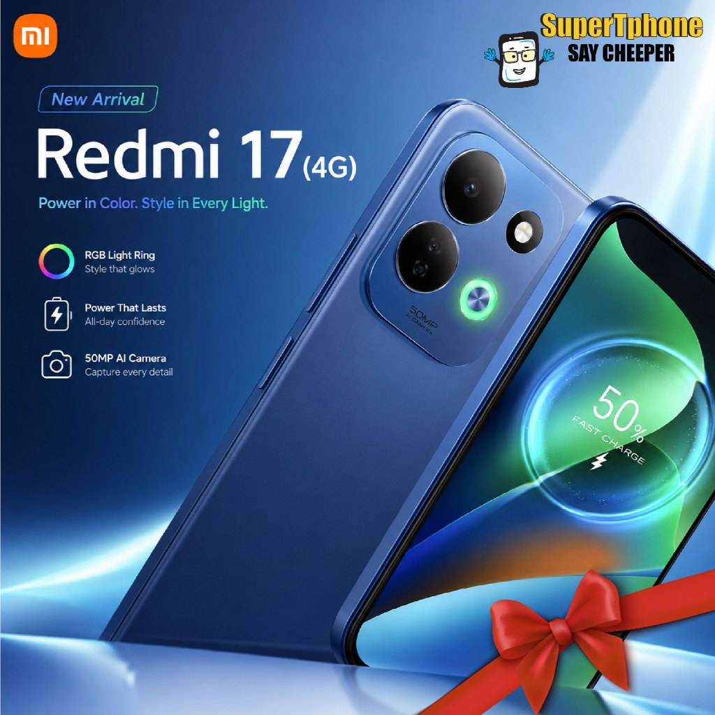 Redmi 17 รุ่น 4G (4/128GB) จอ LCD ขนาด 6.9 นิ้ว l 120Hz  l Helio G91 Ultra(By Shopee  SuperTphone123