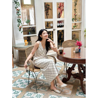 Alice scott dress เดรสยาวลายสก้อต : everydaylookk store