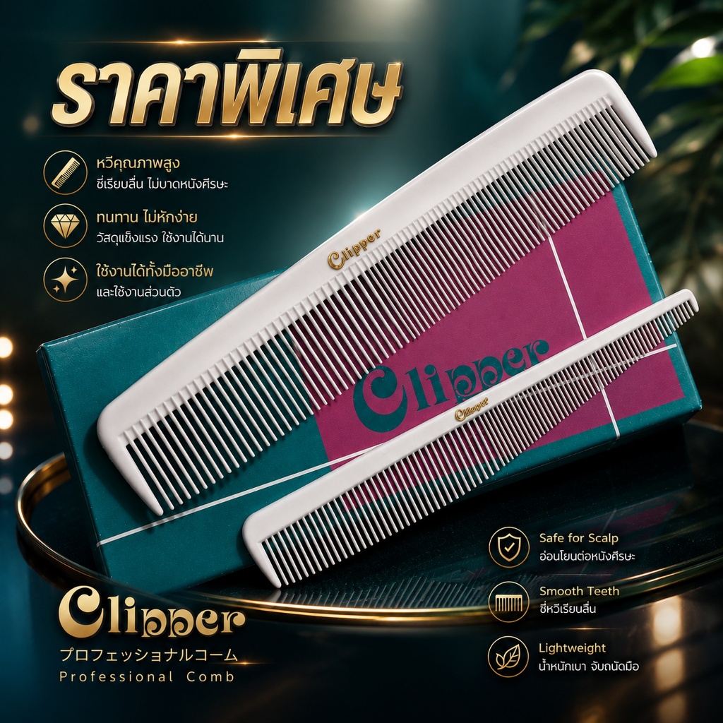 หวีรองตัด Clipper ของแท้1 คู่ ของแท้ (PREMIUM) ของแท้ ใช้กับ ปัตตาเลี่ยน กรรไกร แปรงปัด