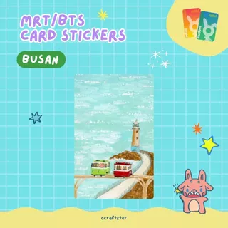 ccraftster - card sticker Long Rides สติกเกอร์ติดบัตรบีทีเอส สติ๊กเกอร์ติดบัตร (ไม่มีช่องชิป) รถไฟ