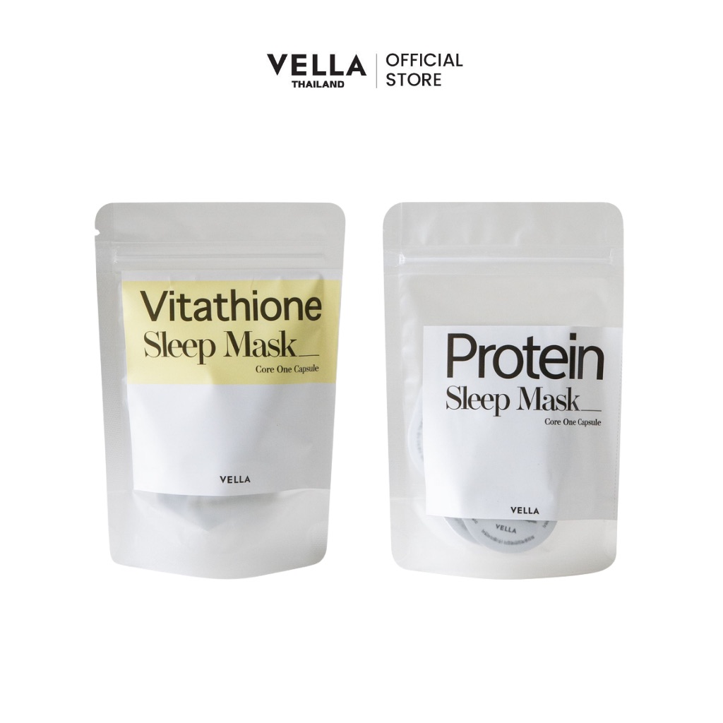 VELLA Protein Capsule Sleep Mask 5 Caps + VELLA Vitathione Capsule Sleep Mask 5 Caps